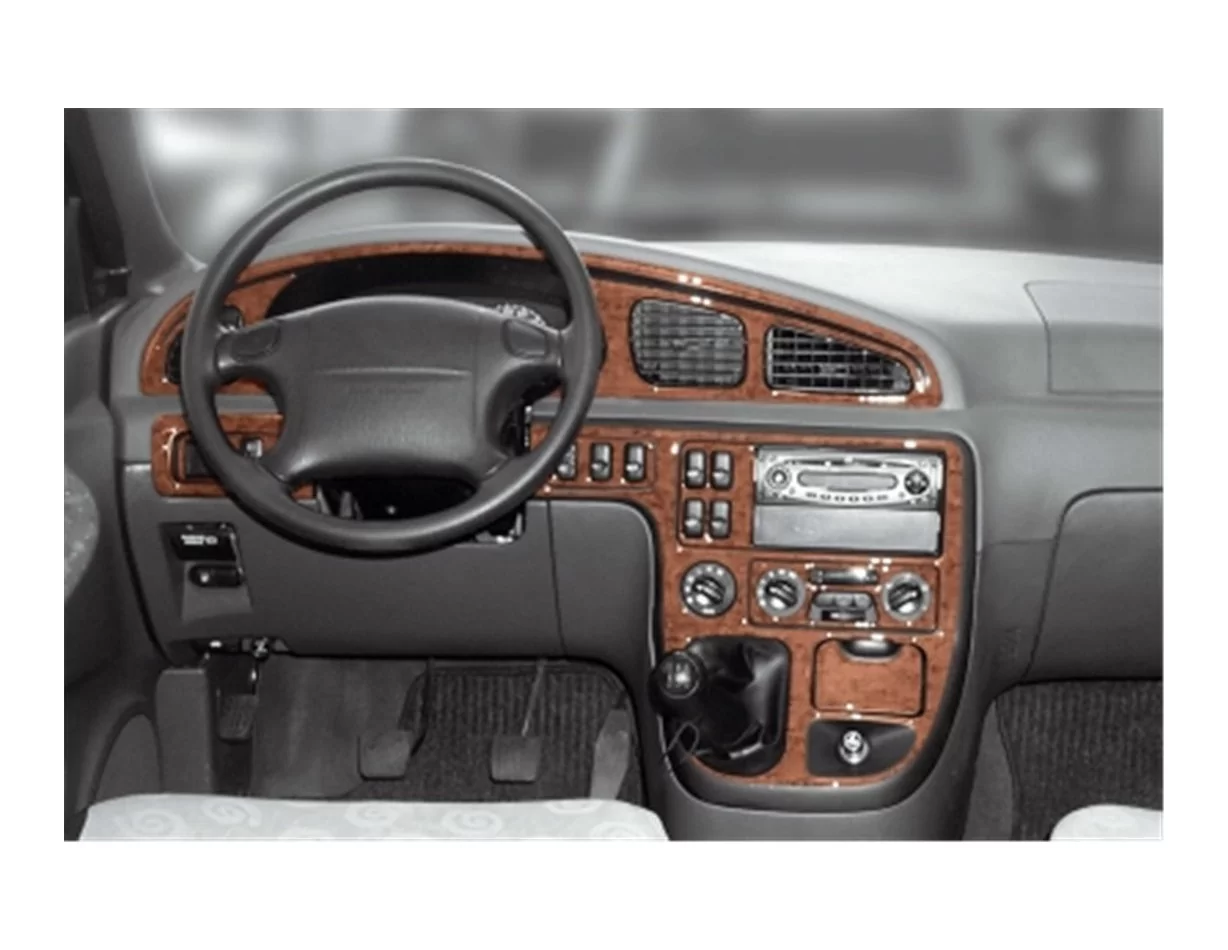 Kia Carnival 04.1999 Súprava obloženia palubnej dosky 3D interiéru Dekorácia palubnej dosky 14 dielov - 1