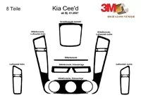 Kia Cee'd 01.2007 Súprava obloženia palubnej dosky 3D interiéru Dekorácia palubnej dosky 8 dielov - 2