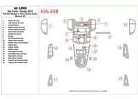 Kompletná sada Kia Cerato 2010-2011, s vyhrievaním a bez vyhrievania sedadiel, súprava klimatizácie interiéru BD Dash Dem Kit - 