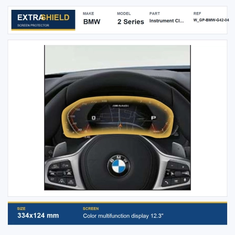 BMW 2 Series Instrument Cluster ExtraShield Screen Protector