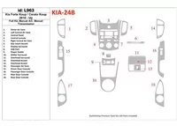 Kompletná sada KIA Cerato Koup 2010-UP, Klimatizácia, Interiér manuálnej prevodovky BD Súprava obloženia palubnej dosky - 1