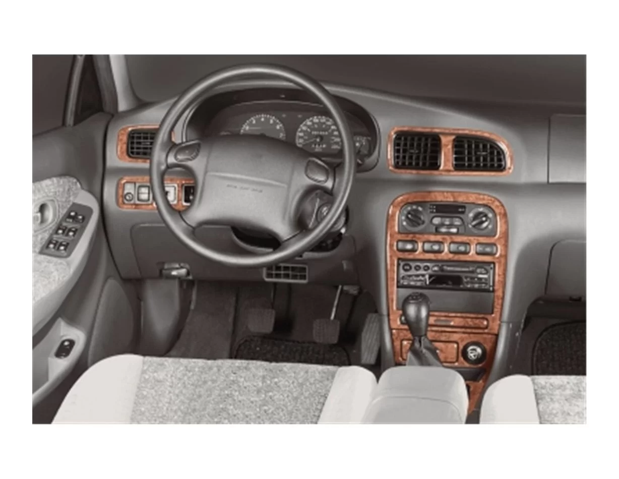 Kia Clarus 08.1998 Súprava obloženia palubnej dosky 3D interiéru Dekorácia palubnej dosky 14 dielov - 1