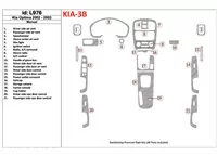 Kia Optima 2002-2003 Súprava obloženia interiéru manuálnej prevodovky BD - 1 Kia Optima 2002-2003 Súprava obloženia interiéru manuálnej prevodovky BD - 1