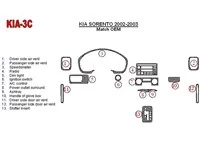 Kia Optima 2002-2003 OEM zhoda interiéru BD Dash ozdobná súprava - 2 Kia Optima 2002-2003 OEM zhoda interiéru BD Dash ozdobná súprava - 2