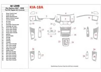 Kompletná sada KIA Optima 2007-2008, súprava obloženia palubnej dosky interiéru BD pre automatické ovládanie AC - 1 Kompletná sada KIA Optima 2007-2008, súprava obloženia palubnej dosky interiéru BD pre automatické ovládanie AC - 1