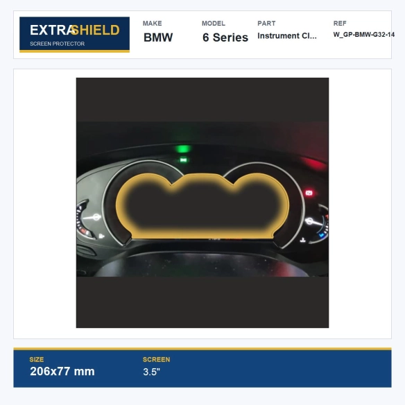 BMW 6 Series Instrument Cluster ExtraShield Screen Protector