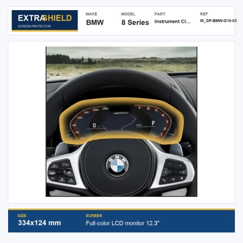 BMW 8 Series Instrument Cluster ExtraShield Screen Protector