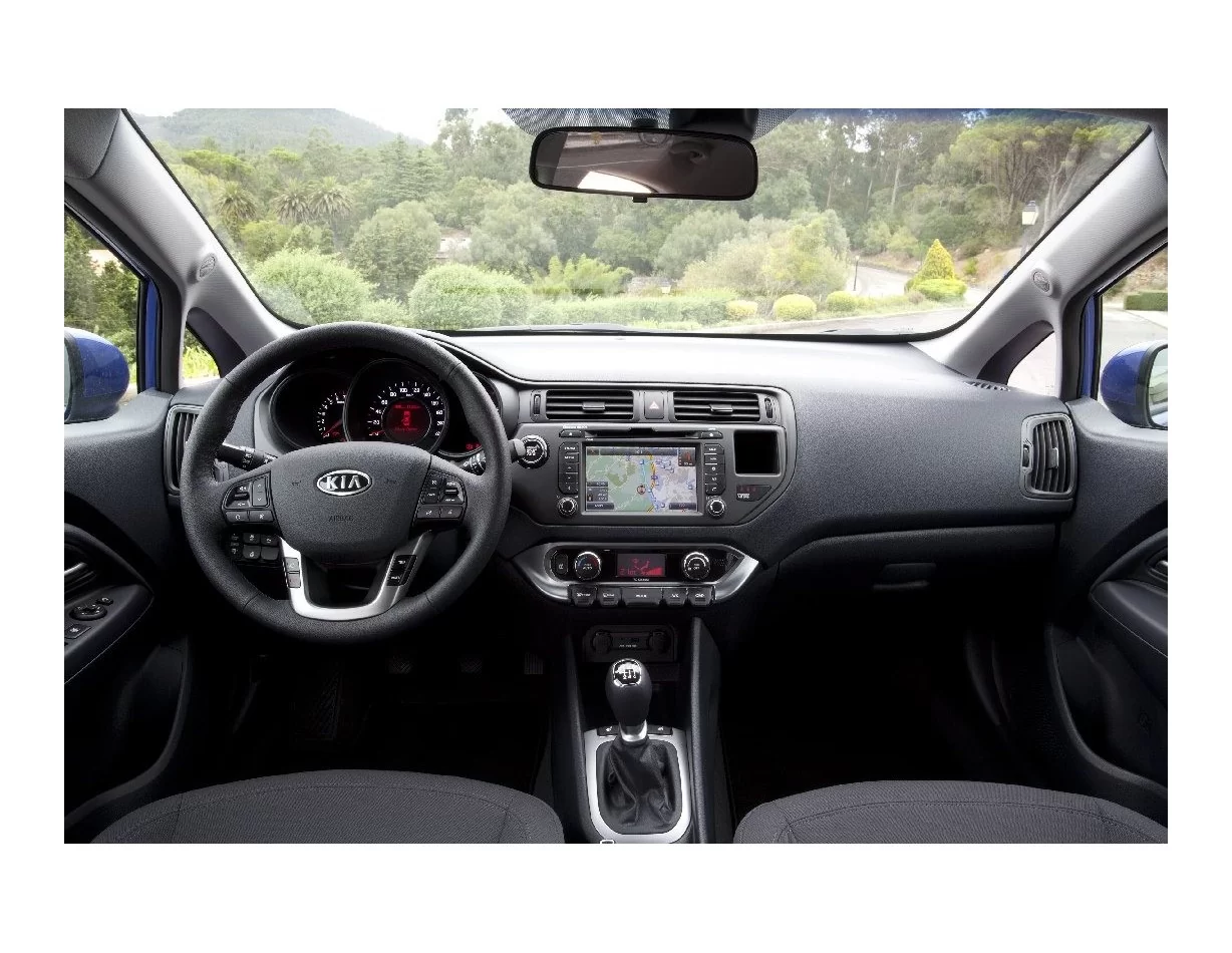 Kia Rio 01.2011 Súprava obloženia palubnej dosky 3D interiéru Dekorácia palubnej dosky 7 dielov - 1