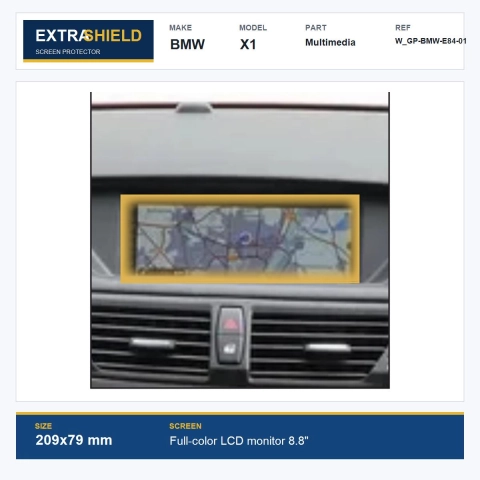 BMW X1 Multimedia ExtraShield Screen Protector
