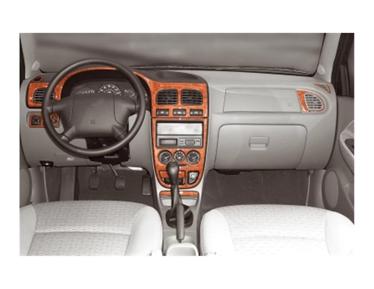 Kia Rio 09.00-08.02 3D súprava obloženia palubnej dosky interiéru 9-dielna súprava obloženia palubnej dosky - 1