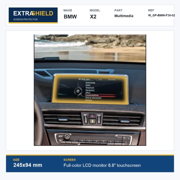 BMW X2 Multimedia ExtraShield Screen Protector