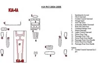 Kia Rio 2004-2005 Kompletná súprava interiéru BD Dash Trim Kit - 1 Kia Rio 2004-2005 Kompletná súprava interiéru BD Dash Trim Kit - 1