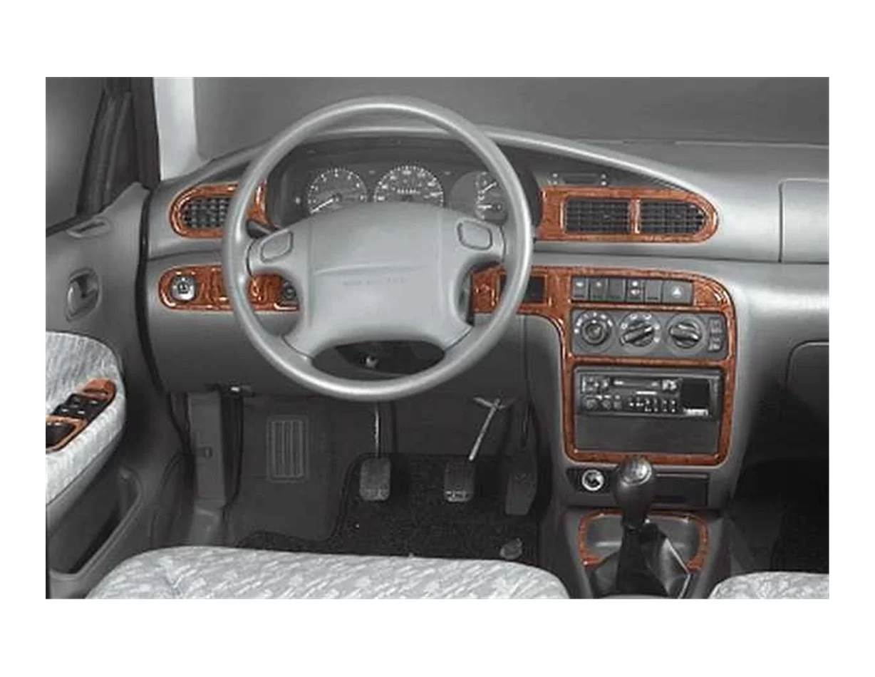 Kia Sephia 06.1995 Súprava obloženia palubnej dosky 3D interiéru Dekorácia palubnej dosky 16 dielov - 1