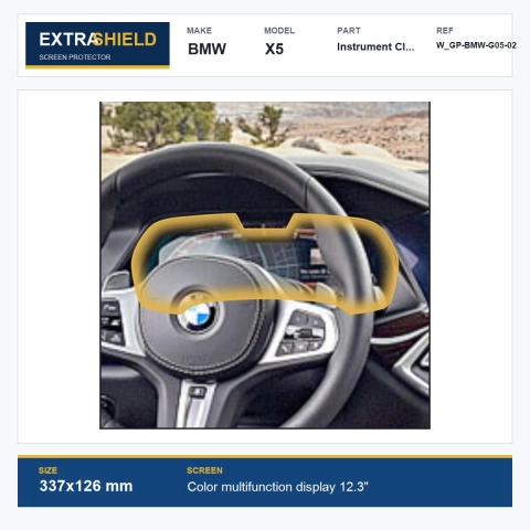 BMW X5 Instrument Cluster ExtraShield Screen Protector