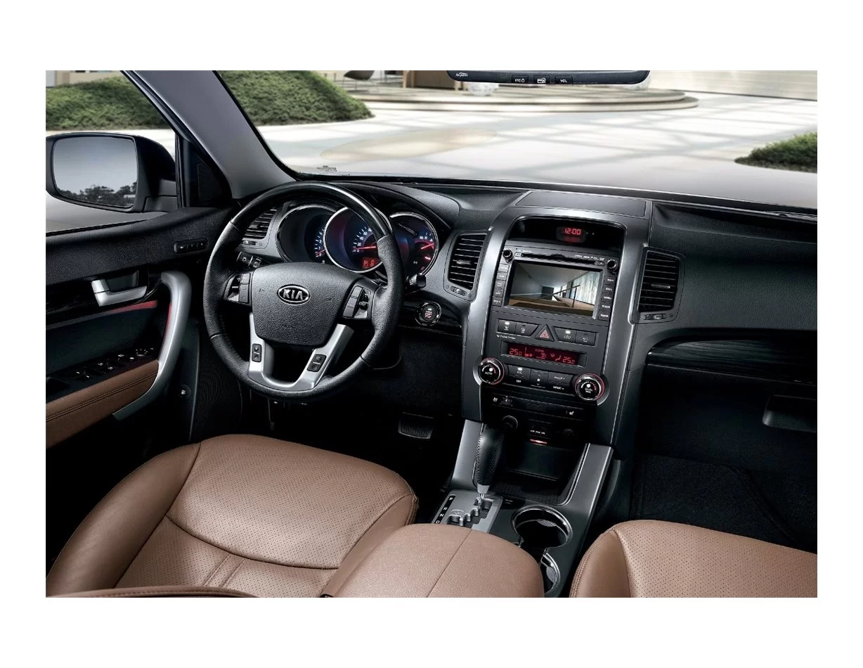 Kia Sorento 01.2011 Súprava obloženia palubnej dosky 3D interiéru Dekorácia palubnej dosky 10 dielov - 1