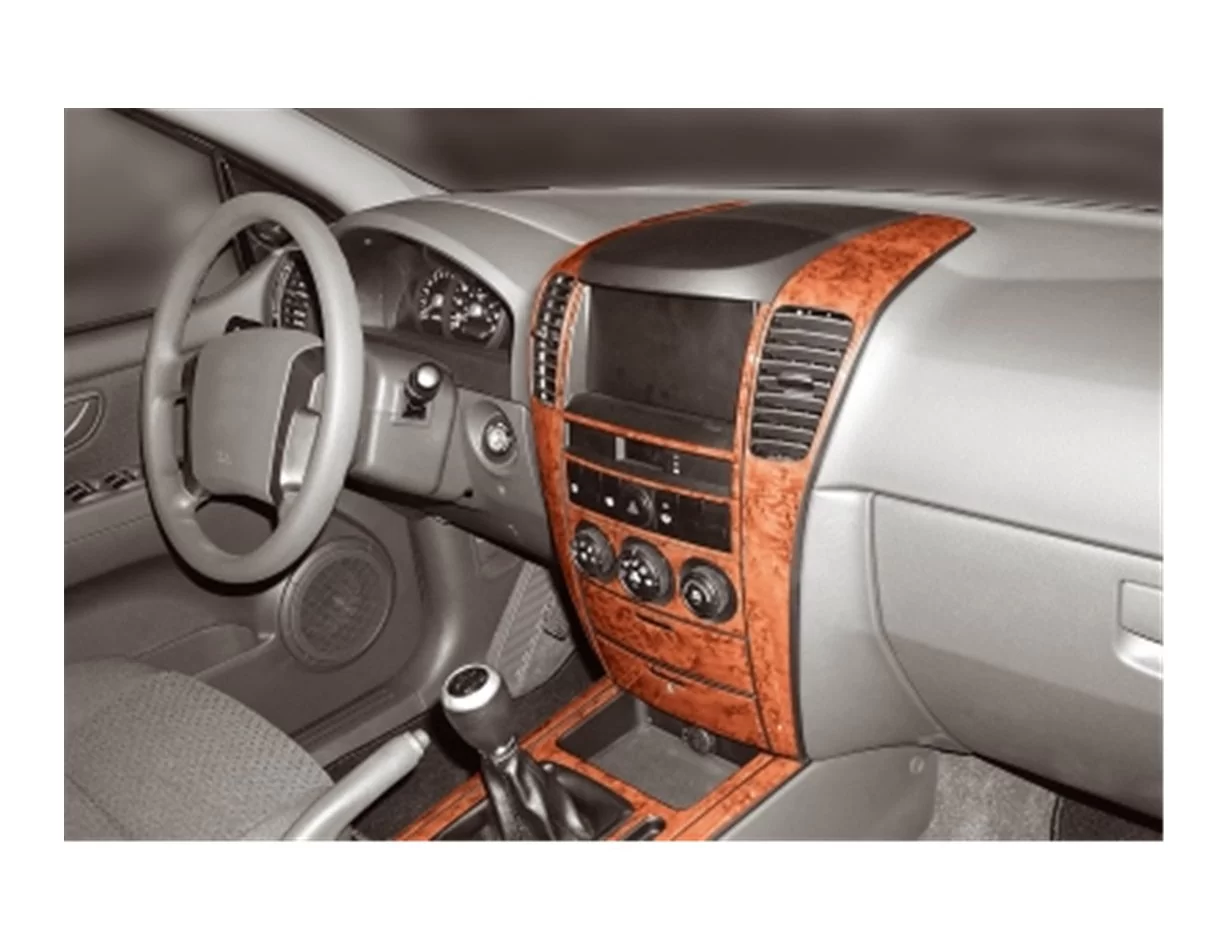 Kia Sorento 09.02-06.07 3D súprava obloženia palubnej dosky interiéru 13-dielna súprava obloženia palubnej dosky - 1