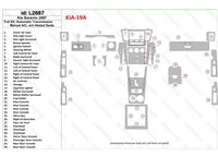 Kompletná súprava KIA Sorento 2008-2010, automatická prevodovka, bez vyhrievania interiéru sedadiel Súprava obloženia palubnej d Kompletná súprava KIA Sorento 2008-2010, automatická prevodovka, bez vyhrievania interiéru sedadiel Súprava obloženia palubnej d