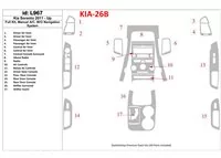 Kompletná sada KIA Sorento 2011-UP, Manuálna prevodovka AC, W/O Navigačný systém Interiér BD Dash Trim Kit - 1 Kompletná sada KIA Sorento 2011-UP, Manuálna prevodovka AC, W/O Navigačný systém Interiér BD Dash Trim Kit - 1