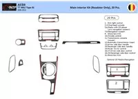 Audi TT 2008-2014-Roadster 3D Súprava obloženia palubnej dosky interiéru Dekorácia palubnej dosky 20 dielov - 1 Audi TT 2008-2014-Roadster 3D Súprava obloženia palubnej dosky interiéru Dekorácia palubnej dosky 20 dielov - 1