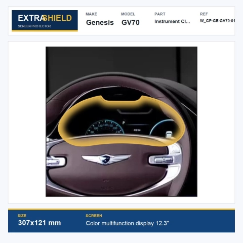 Genesis GV70 Instrument Cluster ExtraShield Screen Protector