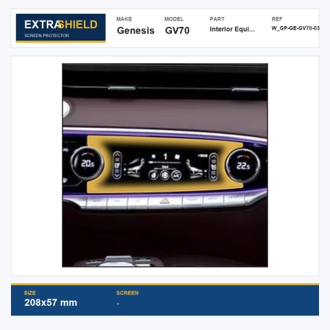 Genesis GV70 Interior Equipment ExtraShield Screen Protector
