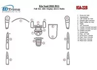Kompletná sada KIA Soul 2010-UP s displejom nad interiérom rádia BD Dash Trim Kit - 2