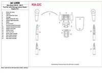 Kompletná sada KIA Soul 2010-UP, s úložným priestorom nad rádiom, automatická súprava klimatizácie interiéru BD - 1