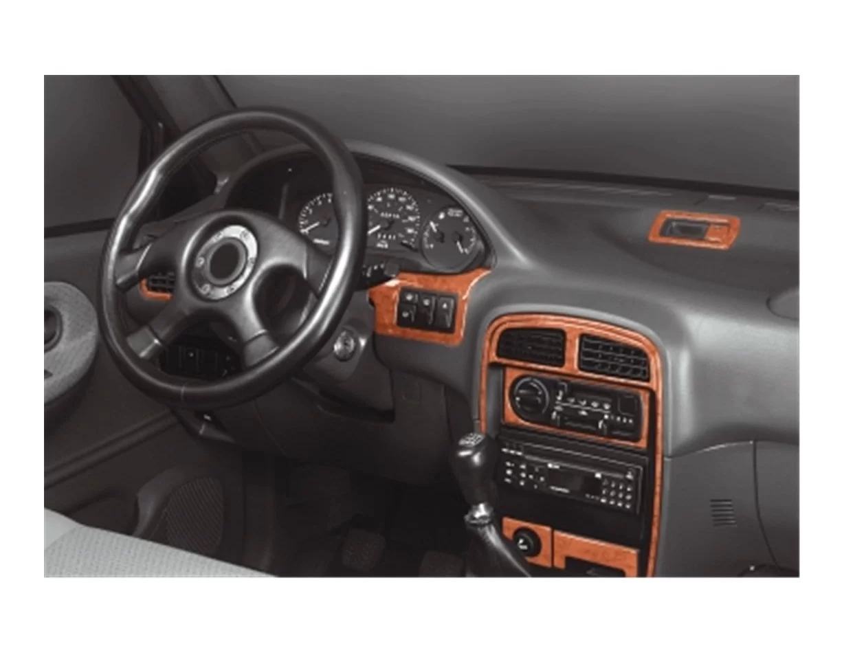 Kia Sportage 09.94-09.99 Súprava obloženia palubnej dosky 3D interiéru Dekorácia palubnej dosky 19 dielov - 1