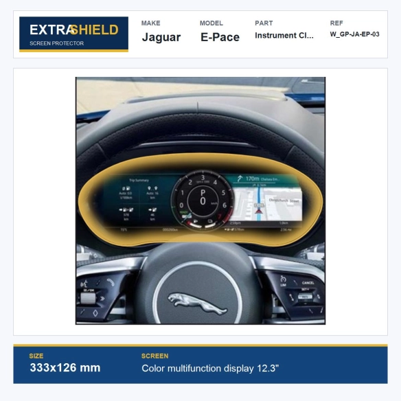 Jaguar E-Pace Instrument Cluster ExtraShield Screen Protector