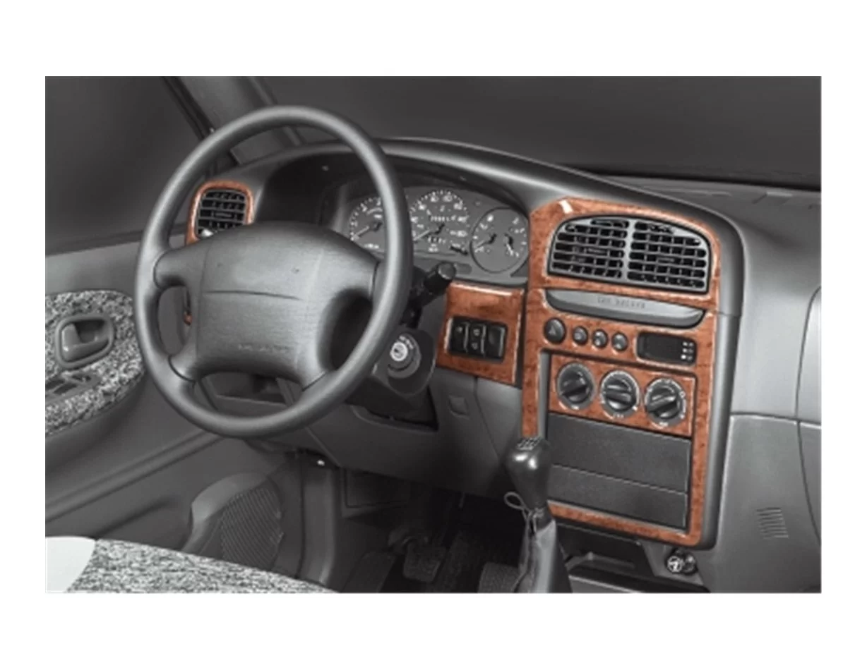 Kia Sportage 09.99-05.03 Súprava obloženia palubnej dosky 3D interiéru Dekorácia palubnej dosky 10 dielov - 1