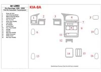 Kompletná súprava Kia Sportage 1998-2000, súprava interiéru automatickej prevodovky BD - 1 Kompletná súprava Kia Sportage 1998-2000, súprava interiéru automatickej prevodovky BD - 1