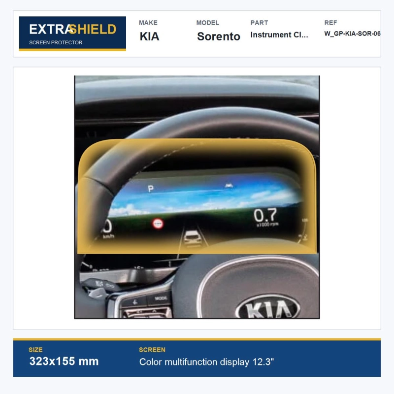 KIA Sorento Instrument Cluster ExtraShield Screen Protector