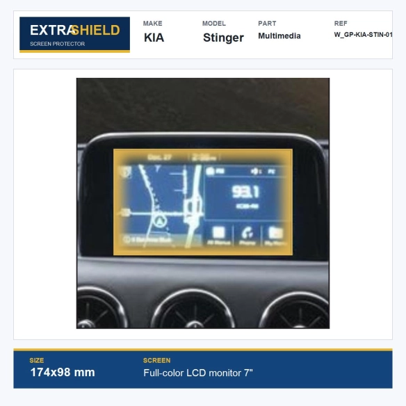 KIA Stinger Multimedia ExtraShield Screen Protector