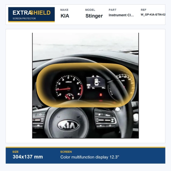 KIA Stinger Instrument Cluster ExtraShield Screen Protector