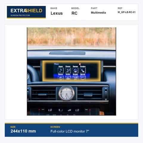 Lexus RC Multimedia ExtraShield Screen Protector