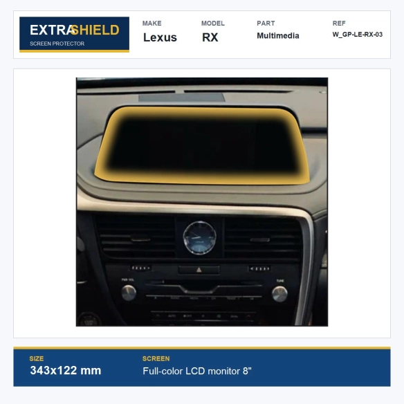 Lexus RX Multimedia ExtraShield Screen Protector