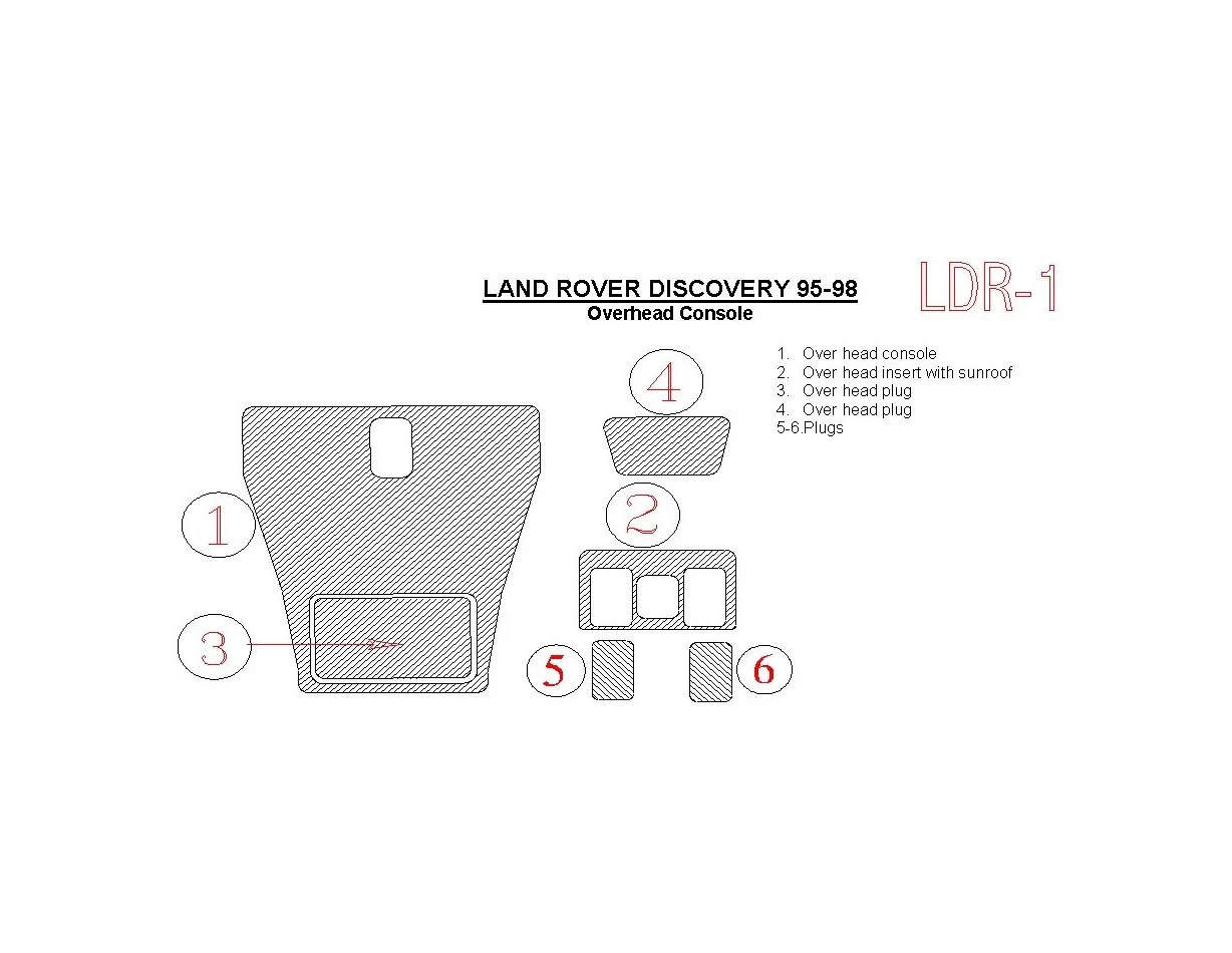Land Rover Discovery 1995-1998 automatická prevodovka, základná sada, bez originálneho interiéru BD Dash Trim Kit - 1