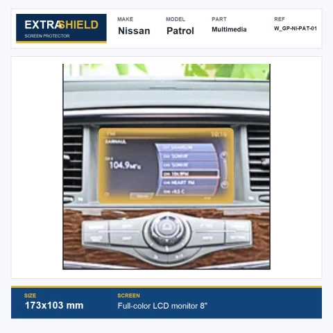 Nissan Patrol Multimedia ExtraShield Screen Protector