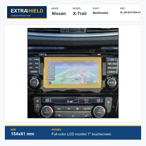 Nissan X-Trail Multimedia ExtraShield Screen Protector