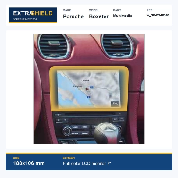 Porsche Boxster Multimedia ExtraShield Screen Protector