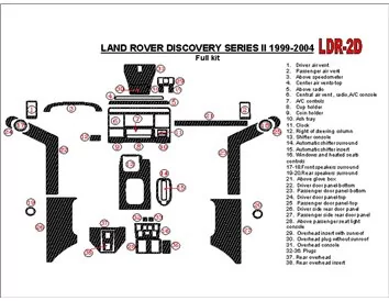Land Rover Discovery 1999-2004 Bez látkového interiéru BD Dash Trim Kit