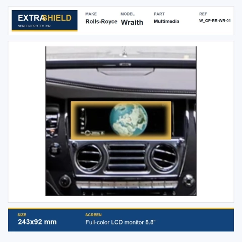 Rolls-Royce Wraith Multimedia ExtraShield Screen Protector