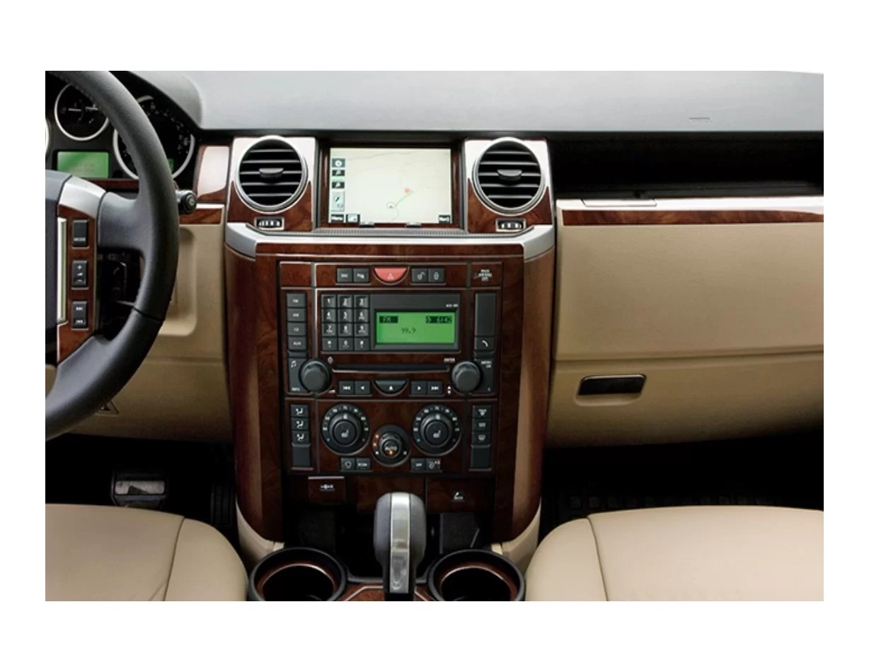 Land Rover Discovery LR3 2005-2009 Súprava 3D obloženia palubnej dosky interiéru Dekor 74 dielov - 1