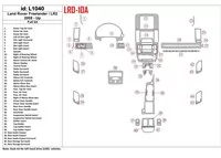 Land Rover Freelander 2 2008-UP Kompletná súprava interiérového obloženia palubnej dosky BD - 2