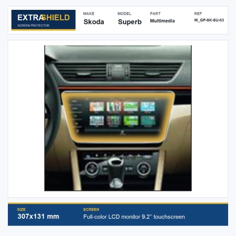 Skoda Superb Multimedia ExtraShield Screen Protector