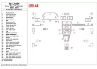 Land Rover Freelander 2002-2003 Kompletná sada, 34 dielov Súprava interiéru BD Dash Trim Kit - 1