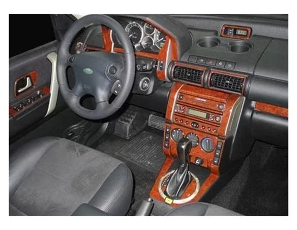Land Rover Freelander II 01.04-12.06 Súprava obloženia palubnej dosky 3D interiéru Dekorácia palubnej dosky 19 dielov - 1