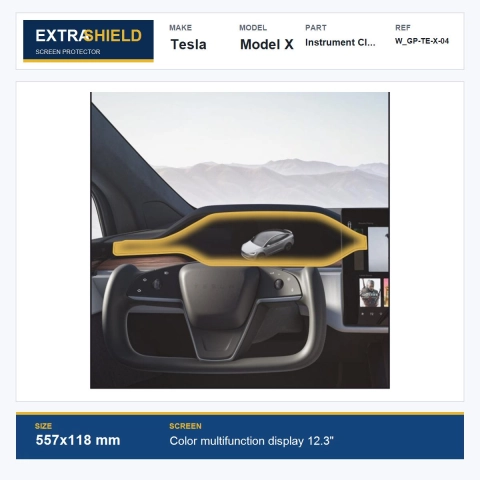 Tesla Model X Instrument Cluster ExtraShield Screen Protector
