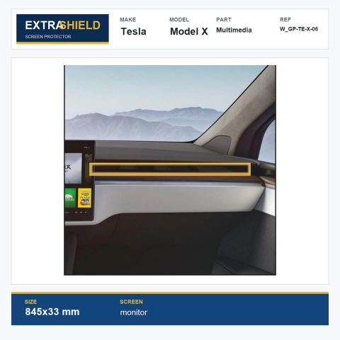 Tesla Model X Multimedia ExtraShield Screen Protector