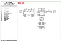 Land Rover Range Rover 1996-2002 46 HSE 2001-2002 Úplná súprava, zhoda OEM, súprava 14 dielov Interiér Súprava obloženia palubne